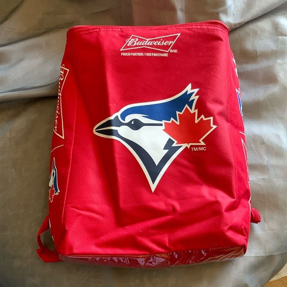 Budweiser cooler backpack Blue jays  bag - Picture 2 of 8
